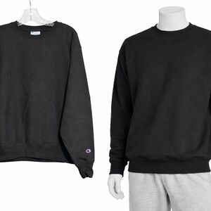 Champion Classic Crew Neck Sweatshirt in Black